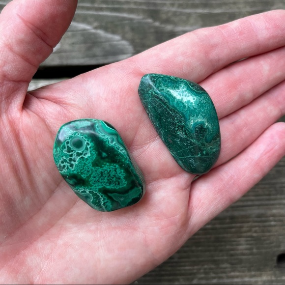 Malachite Chrysocolla 2 Piece Set - Picture 7 of 11